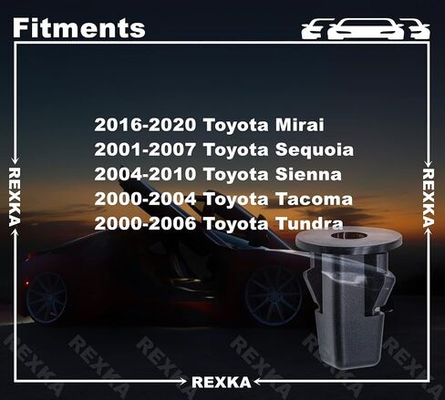 Rexka 15 Sets Fender Liner Bumper Cover Screw Grommet Kits for Toyota Tacoma Tundra Sienna Sequoia 90189-06214 90159-60498 in Saudi Arabia