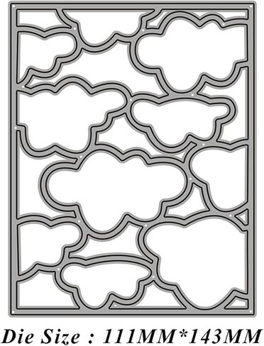 Christmas Border Background Cut Dies DIY Crafts for Paper Card Making Metal Scrapbooking Cutting Tools Album Arts Embossing Template 4.5X5.7IN (Décor Frame D) in Saudi Arabia