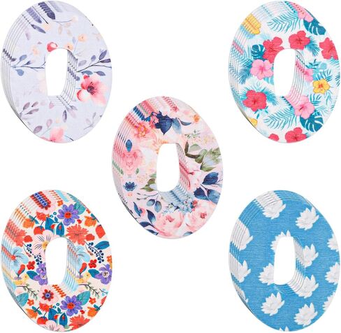 30pcs Adhesive Patch for Dexcom G6, Waterproof Sensor Covers Breathable Sweatproof Over Patches Colorful Floral Sensor Tape Sensor Stickers Accessories for Dexcom G6 in Saudi Arabia