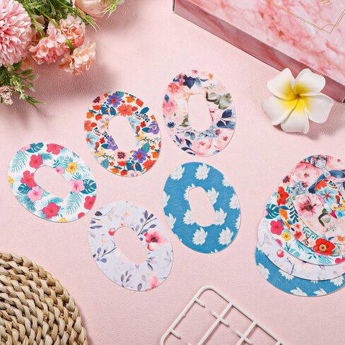30pcs Adhesive Patch for Dexcom G6, Waterproof Sensor Covers Breathable Sweatproof Over Patches Colorful Floral Sensor Tape Sensor Stickers Accessories for Dexcom G6 in Saudi Arabia
