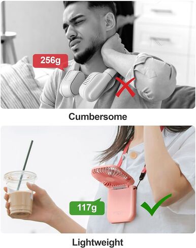 حقيبة حمل F-color للنساء مع سحاب ومروحة صغيرة محمولة للسفر والشاطئ والصيف والمكتب والأساسيات الخارجية للنساء in Kuwait