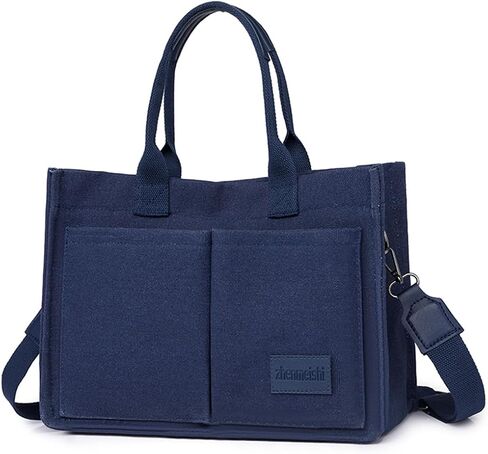 Canvas Tote Bag for Women With Pockets,Crossbody Purses Everything Everyday Hobo Shoulder Bag Handbags for Work Beach Gym in Saudi Arabia