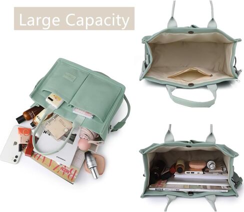 Canvas Tote Bag for Women With Pockets,Crossbody Purses Everything Everyday Hobo Shoulder Bag Handbags for Work Beach Gym in Saudi Arabia