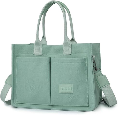 Canvas Tote Bag for Women With Pockets,Crossbody Purses Everything Everyday Hobo Shoulder Bag Handbags for Work Beach Gym in Saudi Arabia