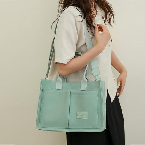 Canvas Tote Bag for Women With Pockets,Crossbody Purses Everything Everyday Hobo Shoulder Bag Handbags for Work Beach Gym in Saudi Arabia