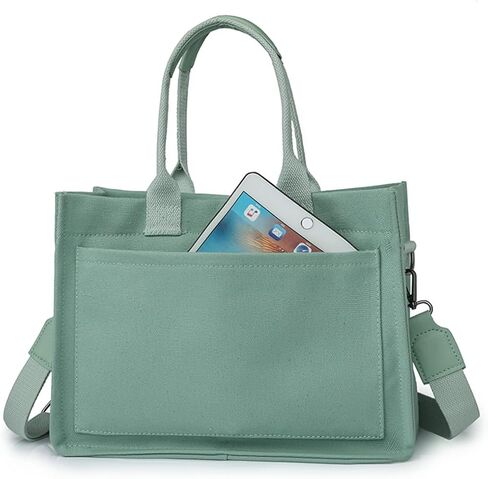 Canvas Tote Bag for Women With Pockets,Crossbody Purses Everything Everyday Hobo Shoulder Bag Handbags for Work Beach Gym in Saudi Arabia