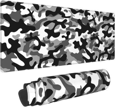 XL Large Gaming Mouse Pad, Abstract Military Camouflage Full Desk Mousepad with Stitched, Long Non-Slip Base Camo Keyboard Pad, PC Laptop Computer Mat Gifts for Women Office Decor, 31.5 * 11.8 in in Kuwait