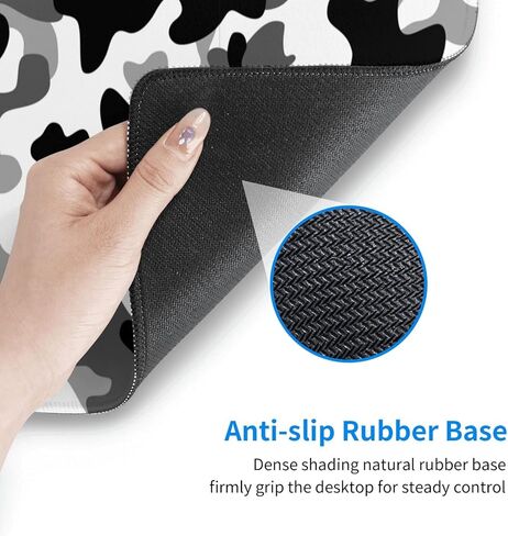 XL Large Gaming Mouse Pad, Abstract Military Camouflage Full Desk Mousepad with Stitched, Long Non-Slip Base Camo Keyboard Pad, PC Laptop Computer Mat Gifts for Women Office Decor, 31.5 * 11.8 in in Kuwait