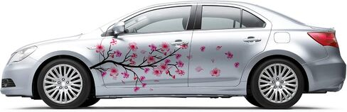 2PCS Cherry Blossom Car Livery, Japanese Theme Side Car Vinyl Livery, Universal Size, Large Vehicle Graphics, Car Livery (10) in Saudi Arabia