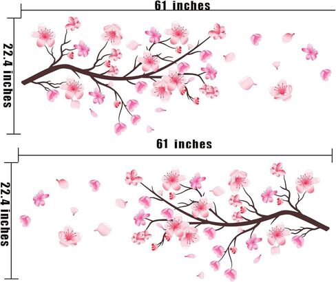 2PCS Cherry Blossom Car Livery, Japanese Theme Side Car Vinyl Livery, Universal Size, Large Vehicle Graphics, Car Livery (10) in Saudi Arabia