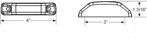 Blazer International C535A LED Rectangular Clearance/Side Marker Light, Amber in Kuwait