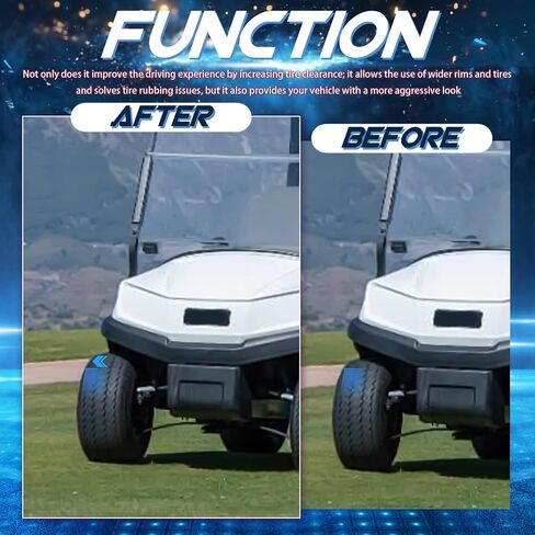فواصل عجلة محورية 4 × 100 و4 × 101.6 محولات عجلة 2 بوصة مزورة 4 عروة مناسبة لعربة الجولف EZ GO Club Car 62 مم مع 1/2 بوصة × 20 مسمار 4 قطع in Saudi Arabia