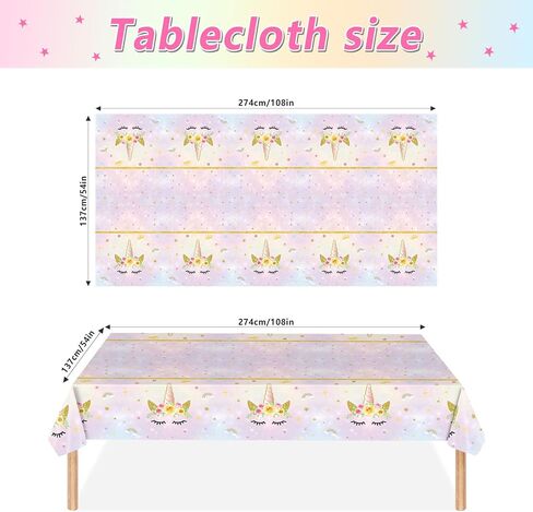 128PCS Unicorn Birthday Party Supplies Unicorn Birthday Decorations for Girls Unicorn Paper Plates and Napkins Tableware Balloons Temporary Tattoo Rainbow Unicorn Party Decorations Serve 20 in Saudi Arabia