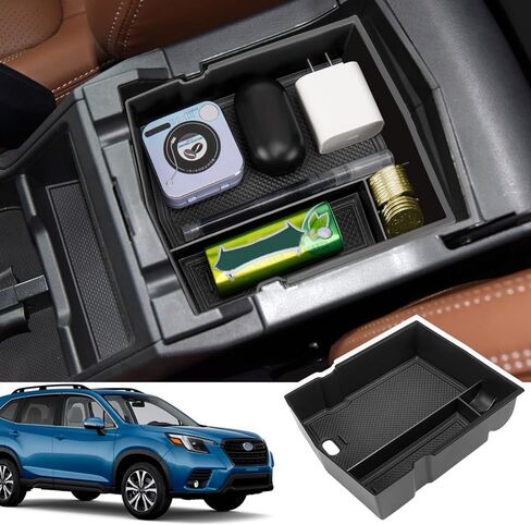 منظم وحدة التحكم المركزية متوافق مع Subaru Forester 2024 2023 2022-2019 صندوق تخزين مسند الذراع، ملحقات داخلية تمت ترقيتها وأسهل في الإزالة in Saudi Arabia
