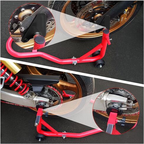 حامل دراجة نارية، حامل كومبو خلفي أمامي، حامل رفع، حامل رفع العجلات الخلفية الأمامية، حامل ذراع التأرجح U+L in Kuwait