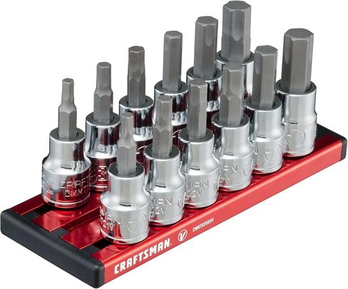 مجموعة مقابس CRAFTSMAN V-SERIES، Hex SAE & MM، محرك 3/8 بوصة، 12 قطعة (CMMT17735V) in Kuwait