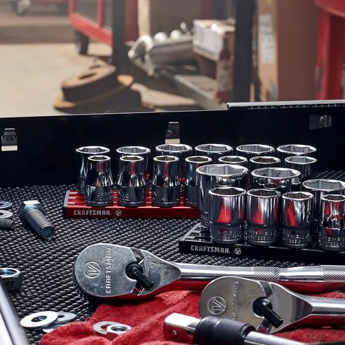 مجموعة مقابس CRAFTSMAN V-SERIES، Hex SAE & MM، محرك 3/8 بوصة، 12 قطعة (CMMT17735V) in Kuwait