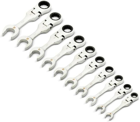 GEARWRENCH 7 Piece 90-Tooth 12 Point Stubby Combination Ratcheting Wrench, SAE | 86858 in Saudi Arabia