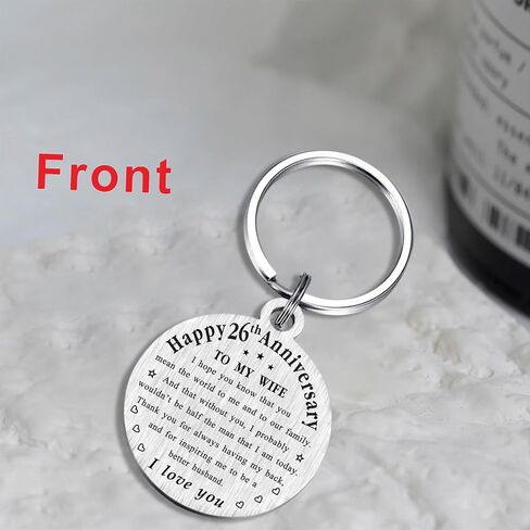 TANWIH 26th Wedding Anniversary Keychain Gifts, 26 Year Anniversary Decoration in Saudi Arabia