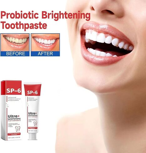 Sp-6 Ultra Whitening، Sp 6 معجون أسنان، معجون أسنان Ultra Whitening Sp - 6، معجون أسنان بروبيوتيك لتفتيح الأسنان، معجون أسنان للعناية بالتنظيف العميق، نفس منعش (قطعة واحدة).مل+ in Kuwait