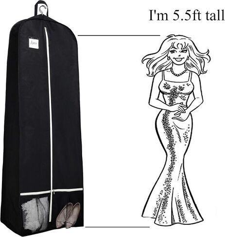 SLEEPING LAMB 72'' Bridal Wedding Gown Dress Garment Bag and 43'' Garment Bags for Travel with 5’’ Gussets Suit Bag for Men Travel in Saudi Arabia