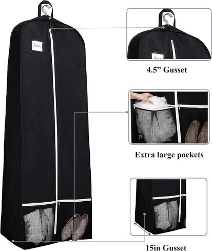SLEEPING LAMB 72'' Bridal Wedding Gown Dress Garment Bag and 43'' Garment Bags for Travel with 5’’ Gussets Suit Bag for Men Travel in Saudi Arabia