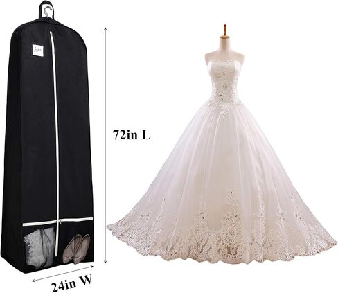 SLEEPING LAMB 72'' Bridal Wedding Gown Dress Garment Bag and 43'' Garment Bags for Travel with 5’’ Gussets Suit Bag for Men Travel in Saudi Arabia