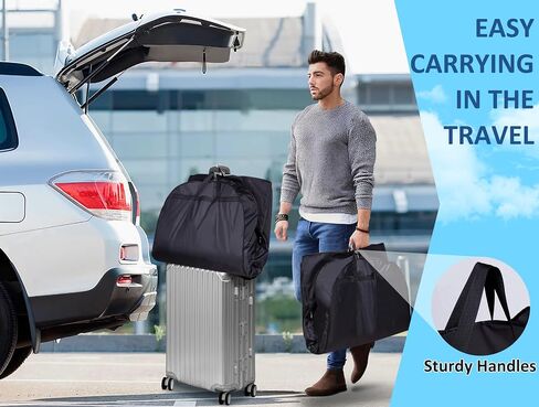 SLEEPING LAMB 72'' Bridal Wedding Gown Dress Garment Bag and 43'' Garment Bags for Travel with 5’’ Gussets Suit Bag for Men Travel in Saudi Arabia