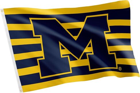 لافتات علم جامعة صبار الصحراء ميشيغان ولفرينز UM U of M 100% بوليستر أعلام داخلية وخارجية 3 × 5 أقدام (النمط B) in Saudi Arabia