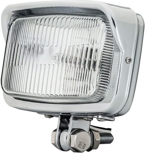 مصباح أمامي عتيق للدراجات النارية مقاس 6.5 بوصة مصباح أمامي LED مطور، مصباح أمامي مربع الشكل من الكروم - مناسب عالمي لدراجة تشوبر بوبر كافيه رايسر هارلي سوزوكي كاواساكي ياماها تريومف in Kuwait