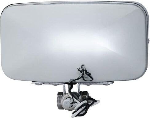 مصباح أمامي عتيق للدراجات النارية مقاس 6.5 بوصة مصباح أمامي LED مطور، مصباح أمامي مربع الشكل من الكروم - مناسب عالمي لدراجة تشوبر بوبر كافيه رايسر هارلي سوزوكي كاواساكي ياماها تريومف in Kuwait