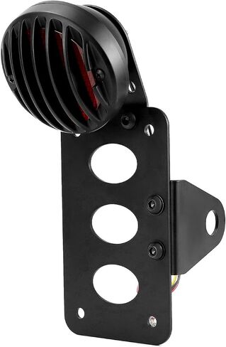 QWORK Motorcycle Tail Light, 12V LED Brake Light Rear Light, Integrated Brake, Running, License Plate Light, 1" Axle Hole, Horizontal/Vertical Mount, Compatible with Harley Sporster, Bobber, Chopper in Saudi Arabia