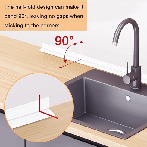 شريط السد للحمام والمطبخ، شريط السد ذاتي اللصق مقاوم للماء، شريط السد لمنضدة المطبخ، الحوض، الحمام، المرحاض، واقي حافة الجدار لأرضية حوض الاستحمام in Kuwait