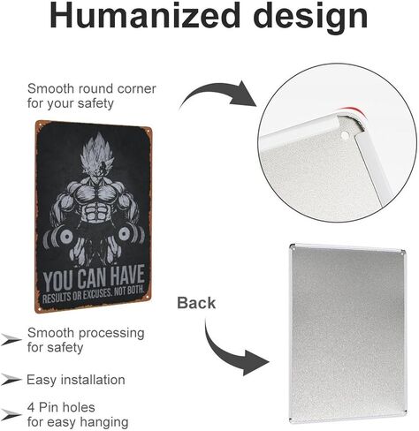 لافتة معدنية من القصدير مقاس 8 × 12 بوصة لتحفيز الرسوم المتحركة ملصق عتيق للرجال لتزيين الكهف in Kuwait