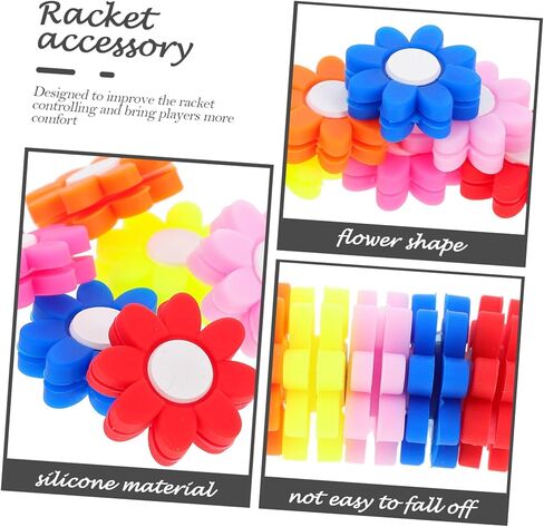 STOBOK Tennis Rackets 6pcs Flower Racquet Tennis Dampener The Absorber Tennis Racket Dampener Tennis Damping Silicone Tennis Dampeners Small Tennis Dampener Tennis Supplies Shockproof in Saudi Arabia