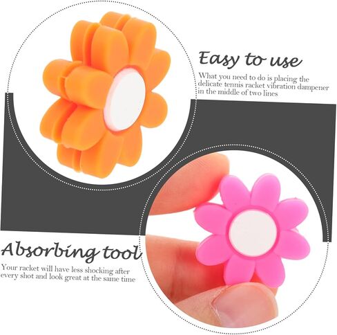 STOBOK Tennis Rackets 6pcs Flower Racquet Tennis Dampener The Absorber Tennis Racket Dampener Tennis Damping Silicone Tennis Dampeners Small Tennis Dampener Tennis Supplies Shockproof in Saudi Arabia