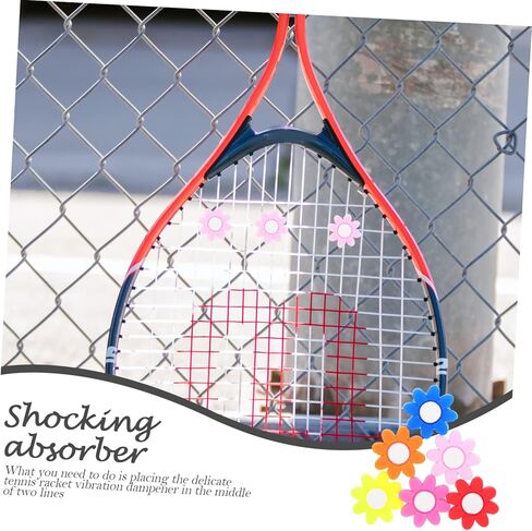 STOBOK Tennis Rackets 6pcs Flower Racquet Tennis Dampener The Absorber Tennis Racket Dampener Tennis Damping Silicone Tennis Dampeners Small Tennis Dampener Tennis Supplies Shockproof in Saudi Arabia