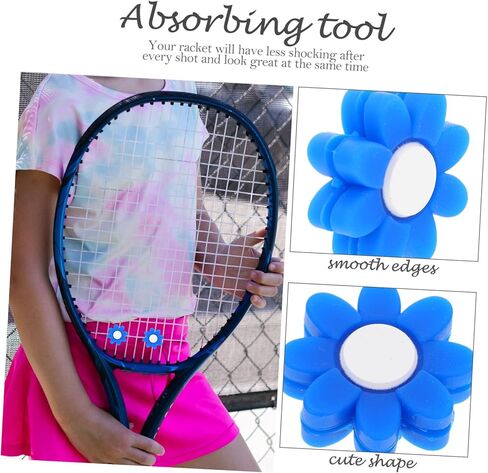 STOBOK Tennis Rackets 6pcs Flower Racquet Tennis Dampener The Absorber Tennis Racket Dampener Tennis Damping Silicone Tennis Dampeners Small Tennis Dampener Tennis Supplies Shockproof in Saudi Arabia