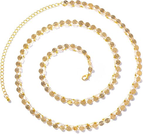 Longita Belly Chain Waist Chain for Women Silver Waist Jewelry for Women Waist Jewelry Silver Belly Chain Stomach Chain Jewelry Rhinestone Body Chain Cross Pearl Waist Chain Jewelry in Saudi Arabia