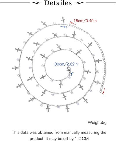 Longita Belly Chain Waist Chain for Women Silver Waist Jewelry for Women Waist Jewelry Silver Belly Chain Stomach Chain Jewelry Rhinestone Body Chain Cross Pearl Waist Chain Jewelry in Saudi Arabia