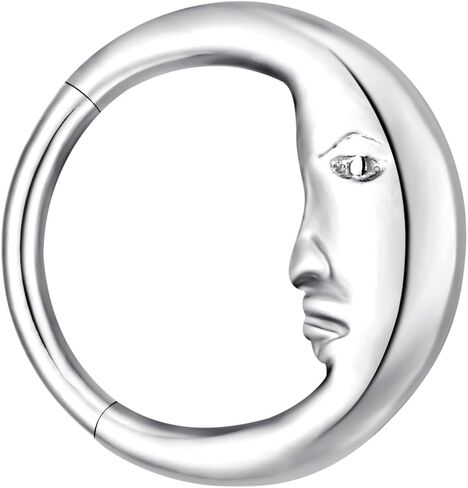 VOJO G23 Titanium 16G Teardrop Septum Hoop Ring Daith Tragus Piercing Clicker Nose Jewelry for Women in Kuwait