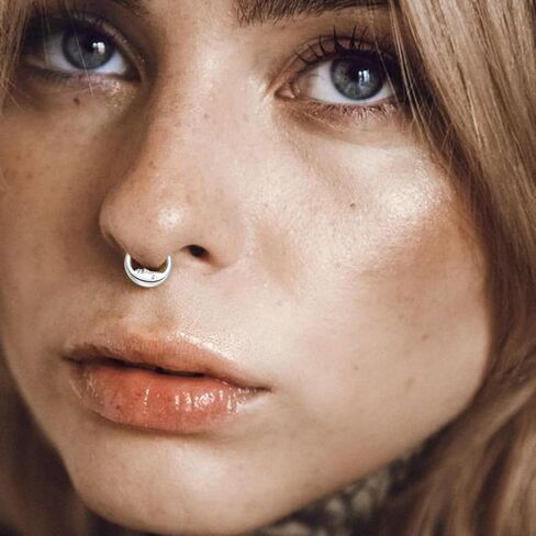 VOJO G23 Titanium 16G Teardrop Septum Hoop Ring Daith Tragus Piercing Clicker Nose Jewelry for Women in Kuwait