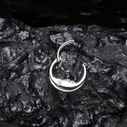 VOJO G23 Titanium 16G Teardrop Septum Hoop Ring Daith Tragus Piercing Clicker Nose Jewelry for Women in Kuwait