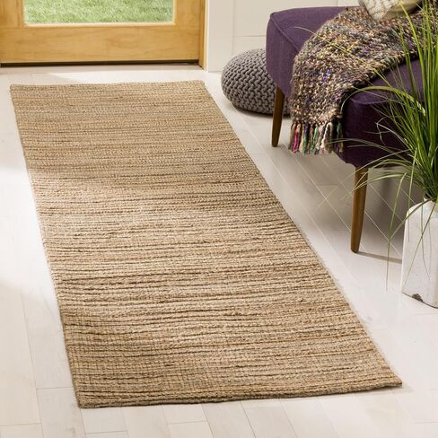 سجادة SAFAVIEH Cape Cod Collection - 2'3" x 12'، طبيعية، قنب مضفر يدويًا، مثالية للمناطق ذات حركة المرور العالية في غرفة المعيشة وغرفة النوم (CAP503A) in Saudi Arabia