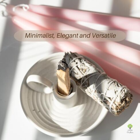 Palo Santo Holder - Multi-Functional Sage Holder & Palo Santo Stick Holder for Home - Handmade, Palo Santo Burner with 6 Uses - Mini Japanese Incense Holder Incense Holder Ash Catcher in Saudi Arabia