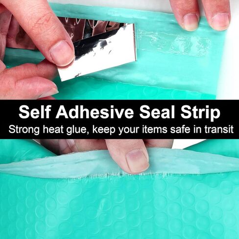 20 حزمة 8.5 × 12 بوصة بولي فقاعات بريدية ذاتية الغلق، CBTONE #2 مغلفات مبطنة باللون الأزرق المخضر، مغلفات فقاعات مقاومة للماء، مغلفات شحن بريدية 8.5 بوصة × 12 بوصة in Kuwait