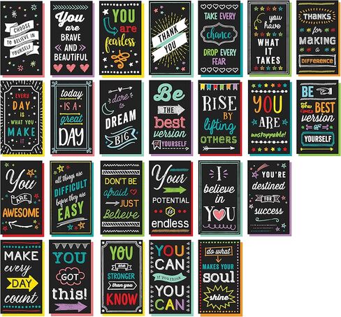 Iconikal Inspirational Motivating Thankful Mini Quote Cards, Blank Back, 200-Count in Saudi Arabia