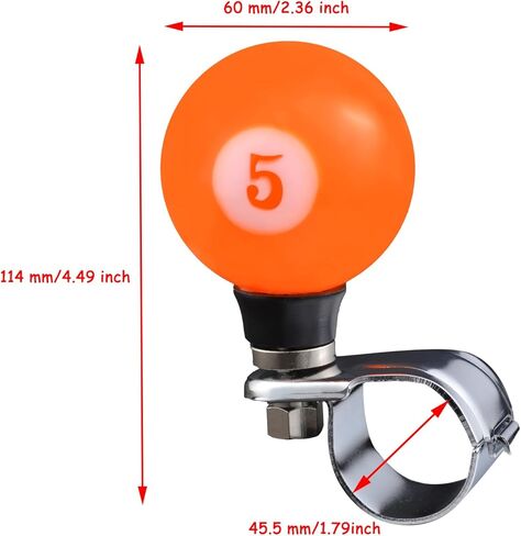 Lunsom Steering Wheel Spinner, Ball Shape Driving Booster Suicide Knob Resin Turning Assist Helper Spinner Knobs for Vehicles Trucks,Amber Green in Kuwait