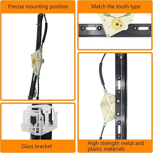 Rear Left Side Power Window Regulator Without Motor Compatible with BMW X3 E83 2004 2005 2006 2007 2008 2009 2010,Replace for 749-586 51353413189 135-58668L 51353448251 in Saudi Arabia