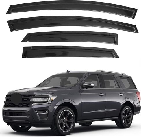 Window Visor Compatible with Ford Expedition & Lincoln Navigator 2018-2024, Rain Guard Tape-On Extra Durable Side Vent Window Deflector, 2018 2019 2020 2021 2022 2023 2024 in Kuwait